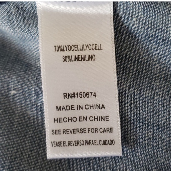 Billy T "Peace and Love" Denim Shirt NWT Medium - Picture 5 of 8